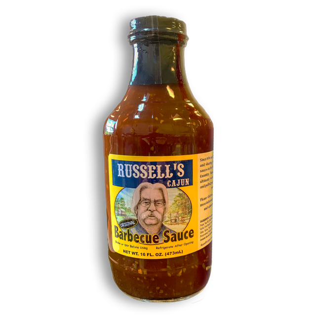 Jar of Russell's Original Cajun Barbecue Sauce